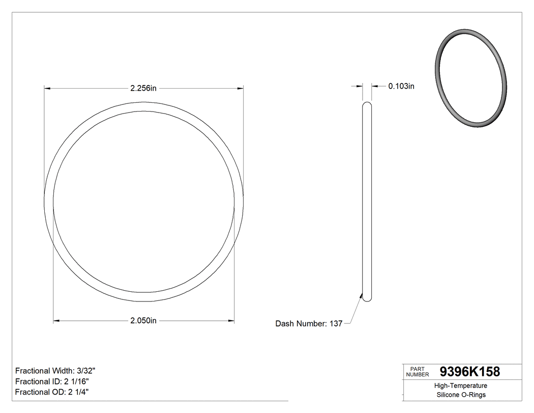 Technical drawing - 9396K158